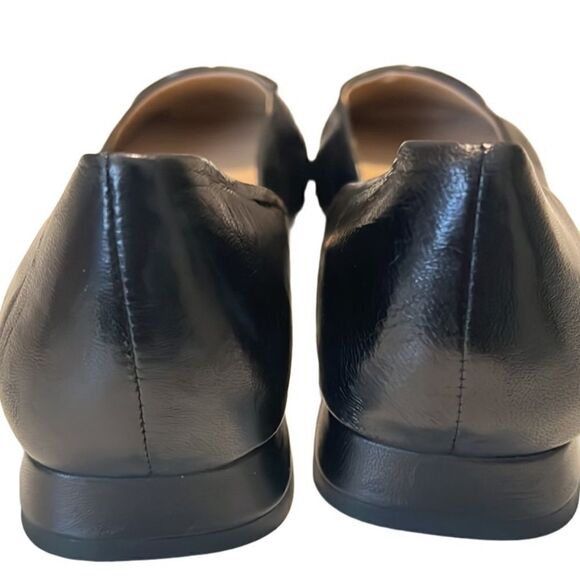 Franco Sarto Branza Black Leather Slip On Square Toe Loafers Size 7.5 New - Picture 4 of 10